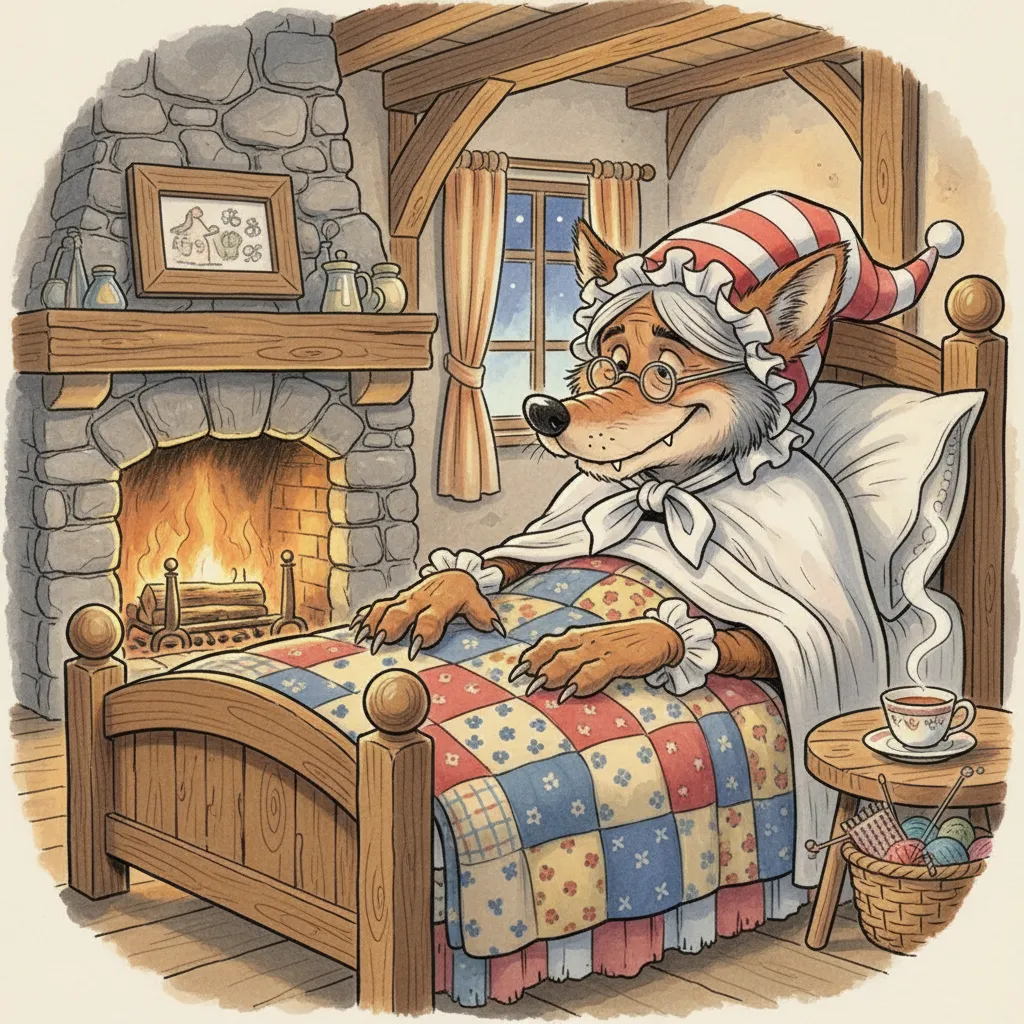 nano 098a0b8c 0 Sói xám giả dạng bà ngoại chờ cô bé quàng khăn đỏ