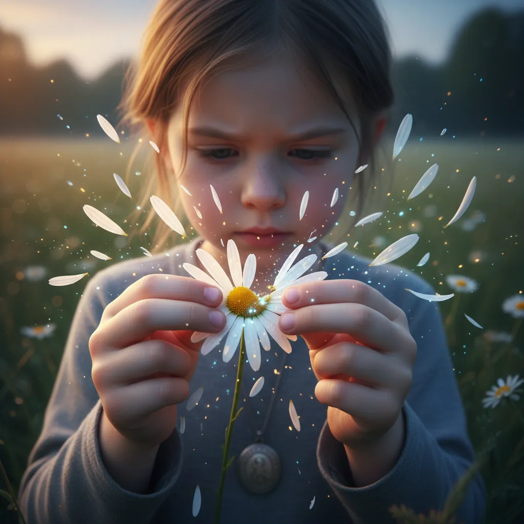 nano 107820c1 0 Cô bé xé nhỏ cánh hoa cúc trắng để kéo dài sự sống cho mẹ