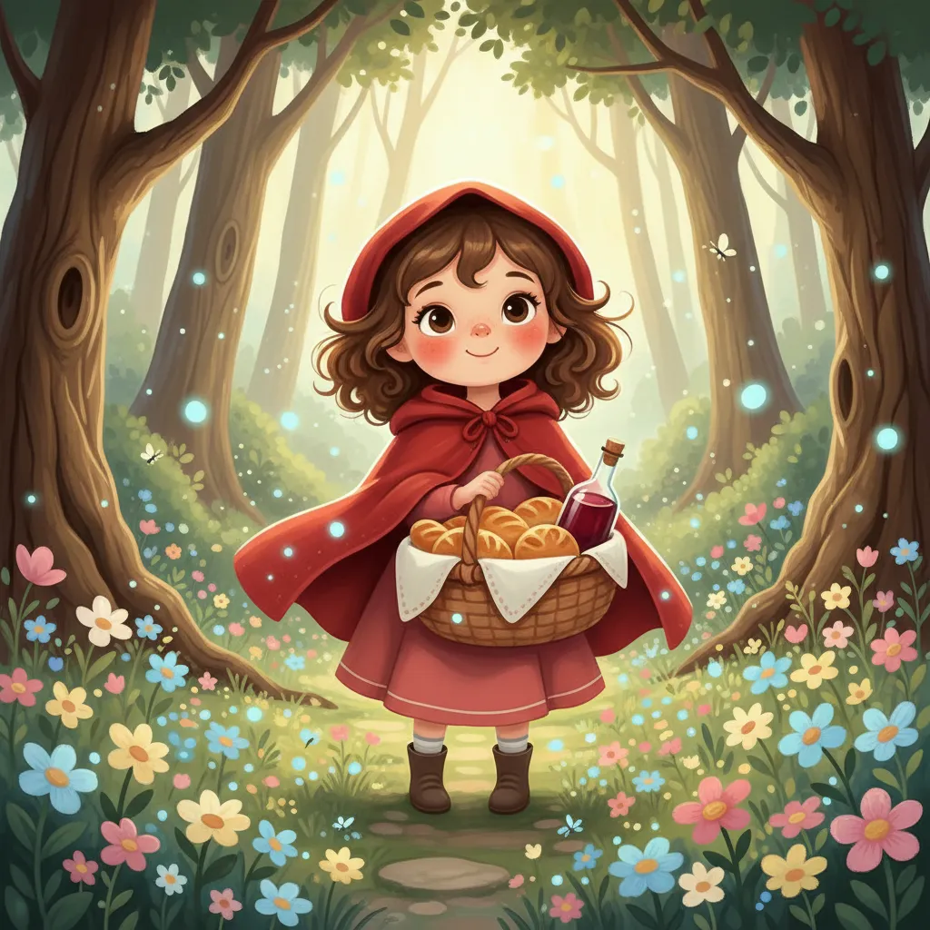 Cô bé quàng khăn đỏ lên đường thăm bà ngoại