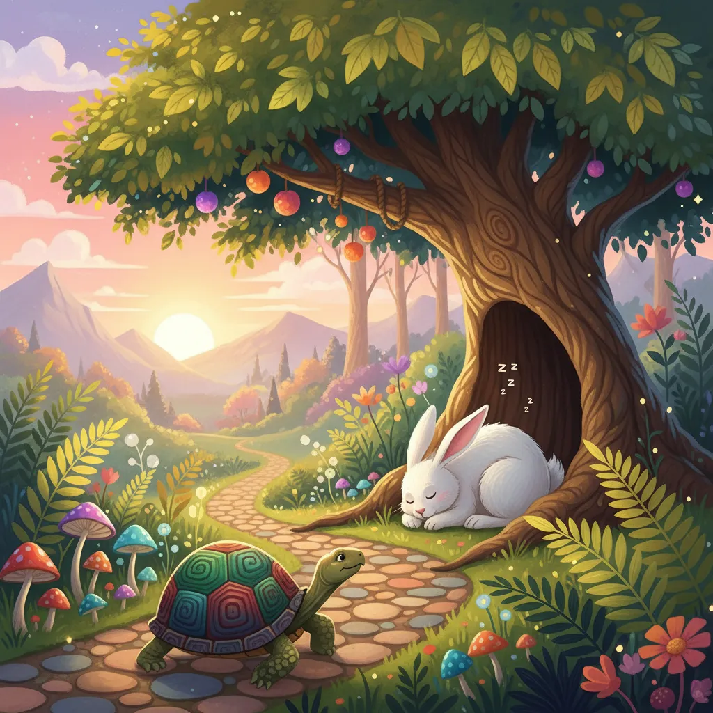 Cuộc đua giữa rùa và thỏ trong rừng