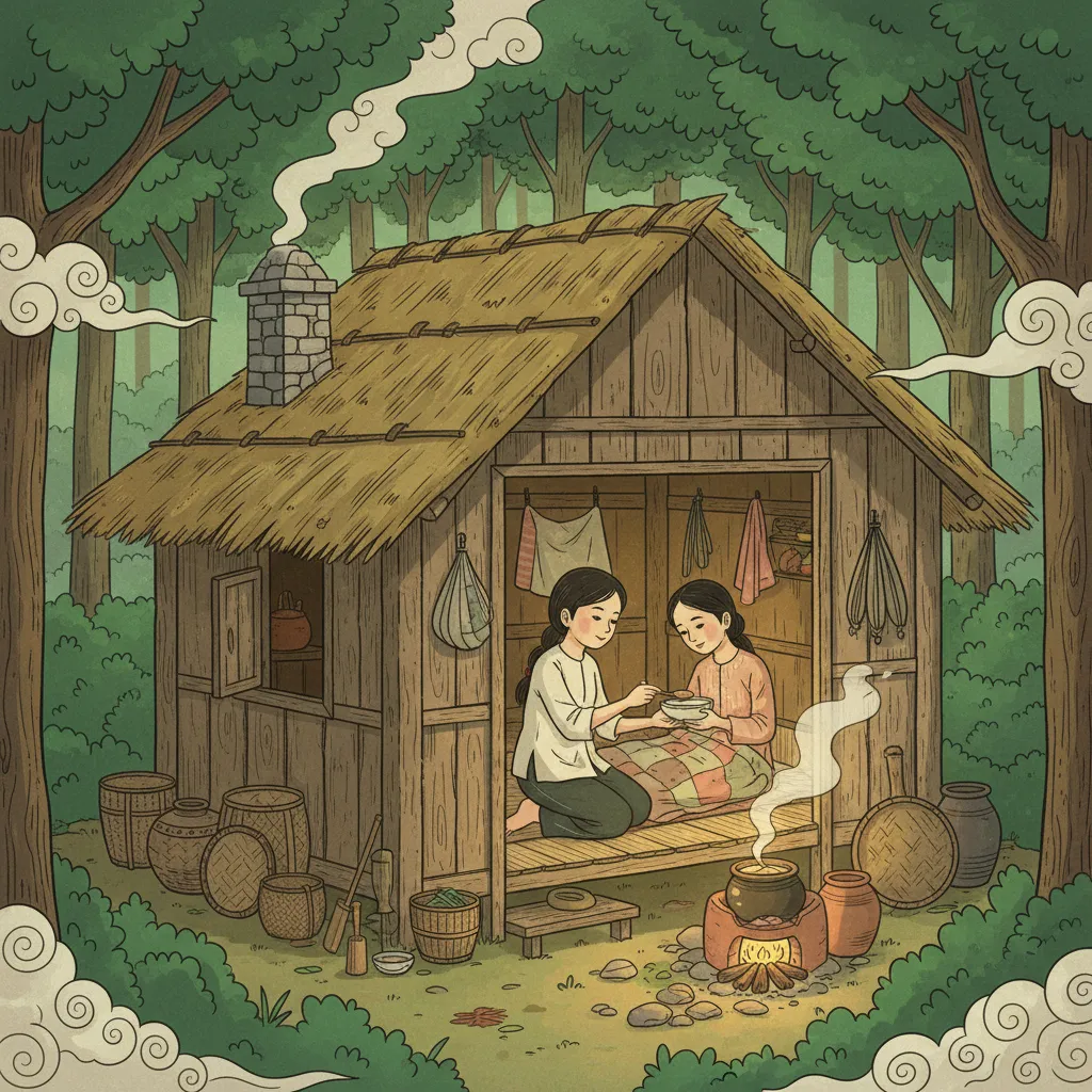 nano 74b5caee 0 Cô bé hiếu thảo chăm sóc người mẹ ốm trong ngôi nhà nhỏ