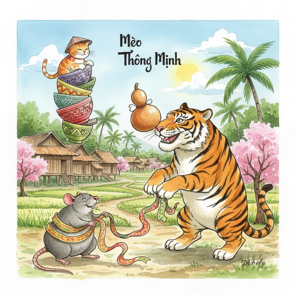 nano b47276b5 0 Truyện sự tích cho bé về sự thông minh của con mèo