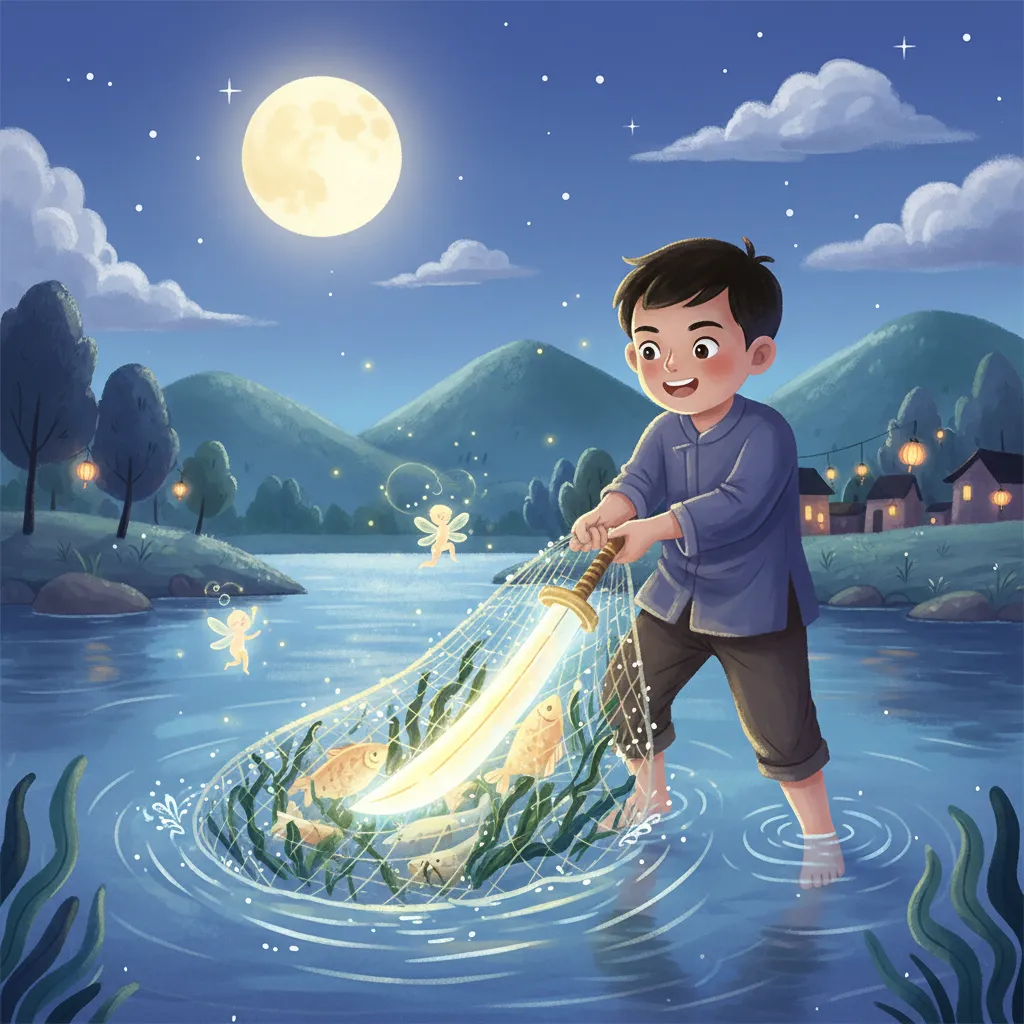 Lê Thận kéo lưới được lưỡi gươm thần